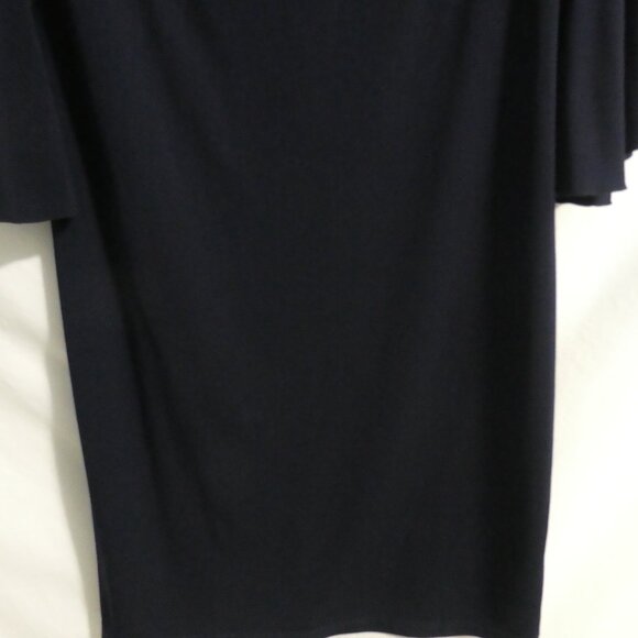 LORI MICHAELS COLLECTION | size 6 | Dark Blue Long Bell Sleeve Dress - Picture 8 of 16
